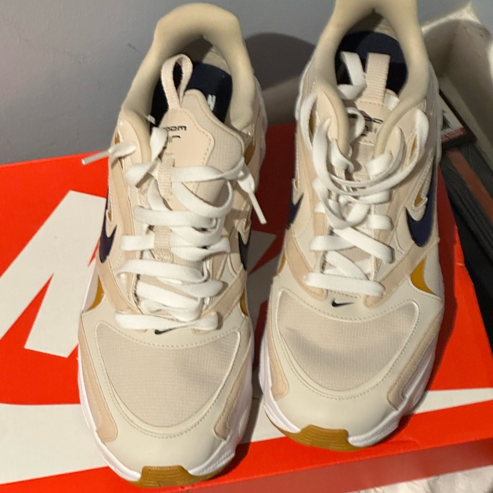 Nike Women's Cream Navy & Gold Athletic Sneakers